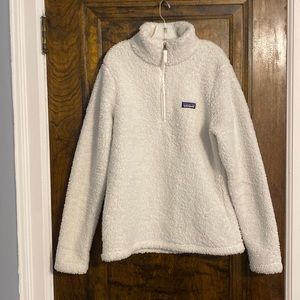 Patagonia Cozy Quarter Zip White/Cream Color Size Medium